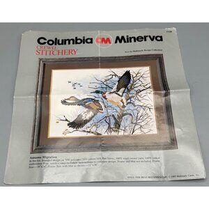 Crewel Stitchery Kit Autumn Migration Hallmark Collection 16"x24" Columbia Miner